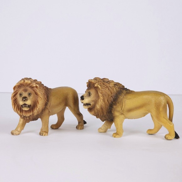 Schleich Male Lion Adult Animal Figures 2005 Retired 14354 Realistic Set of 2 - Picture 4 of 7